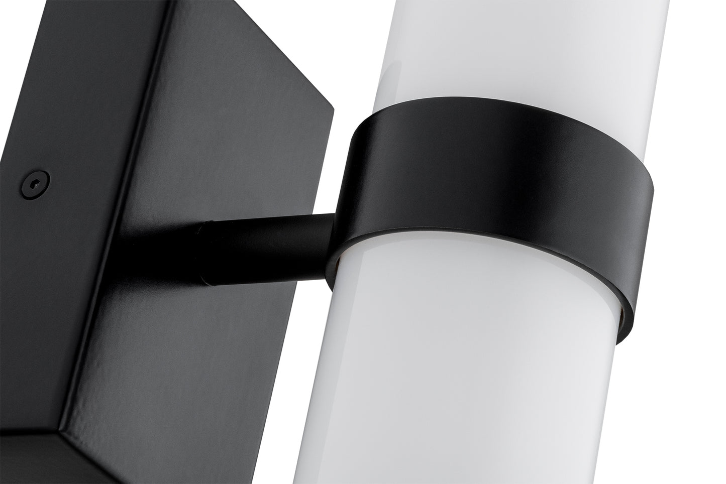 Batumi wandlamp Opaalglas-zwart