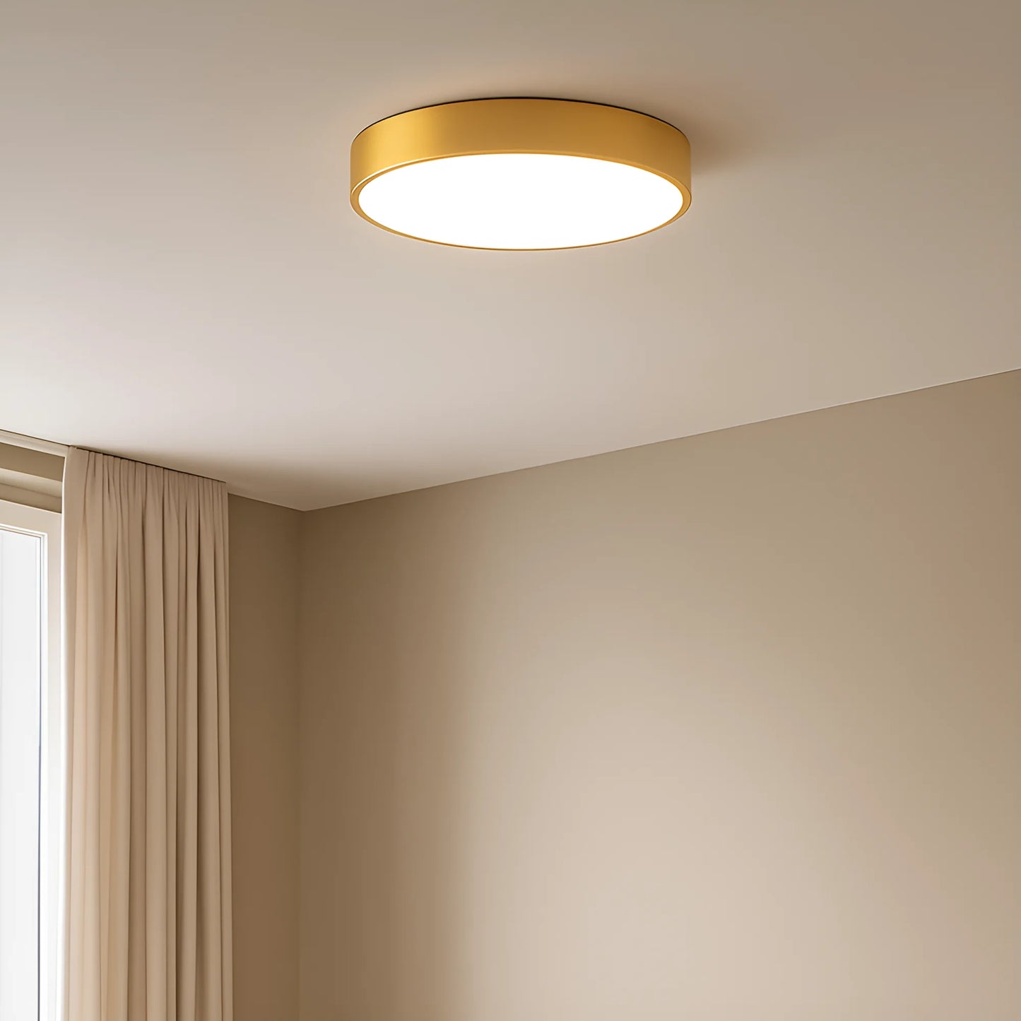 BLADE ronde plafondlamp goud 36W detail
