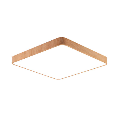 BLADE vierkante plafondlamp hout 45W met afstandsbediening
