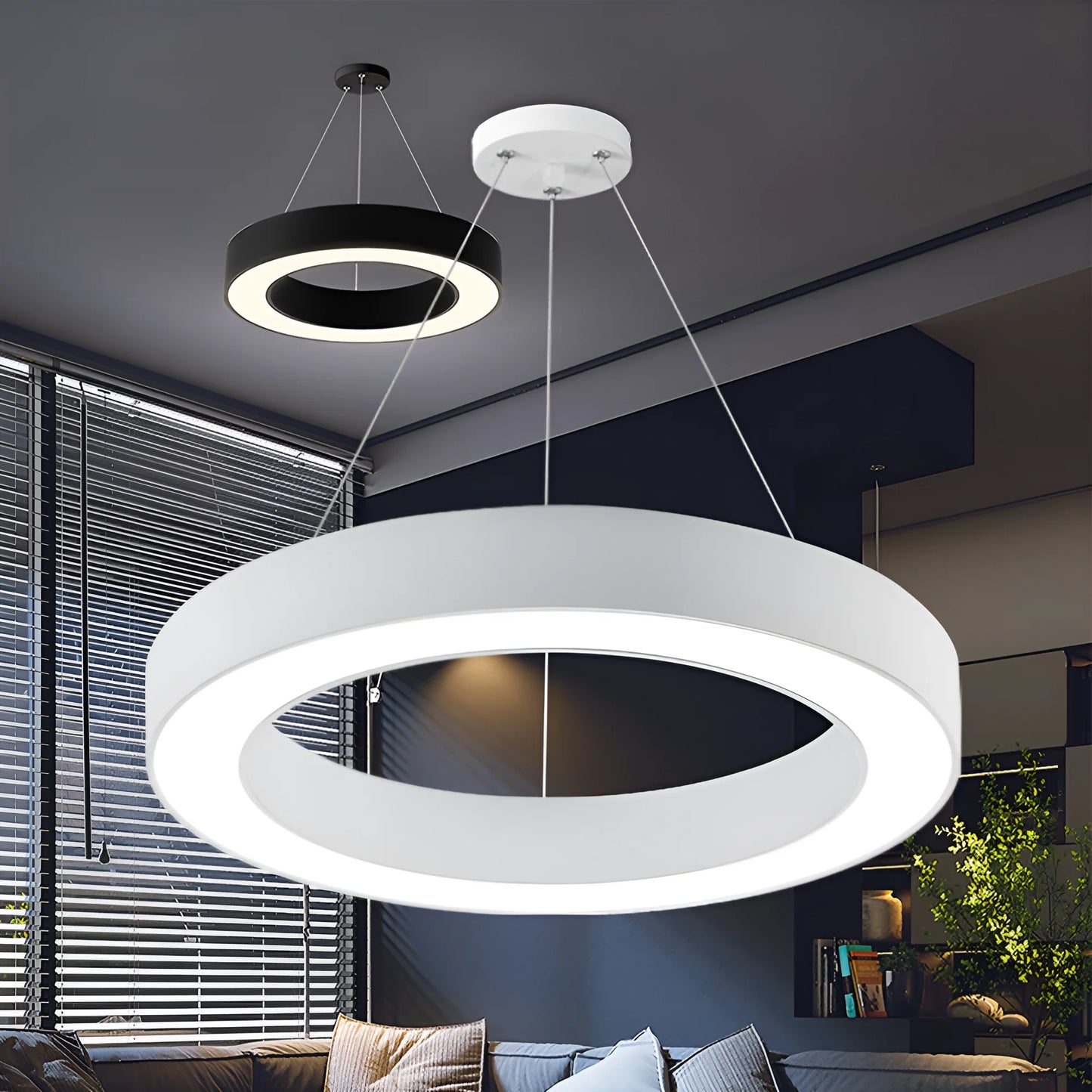 BLADE pendel rond wit 36W detail