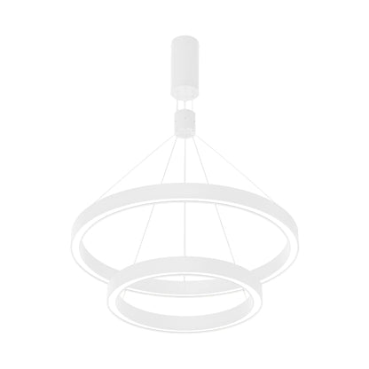 LINA dubbele ring pendel wit 65W
