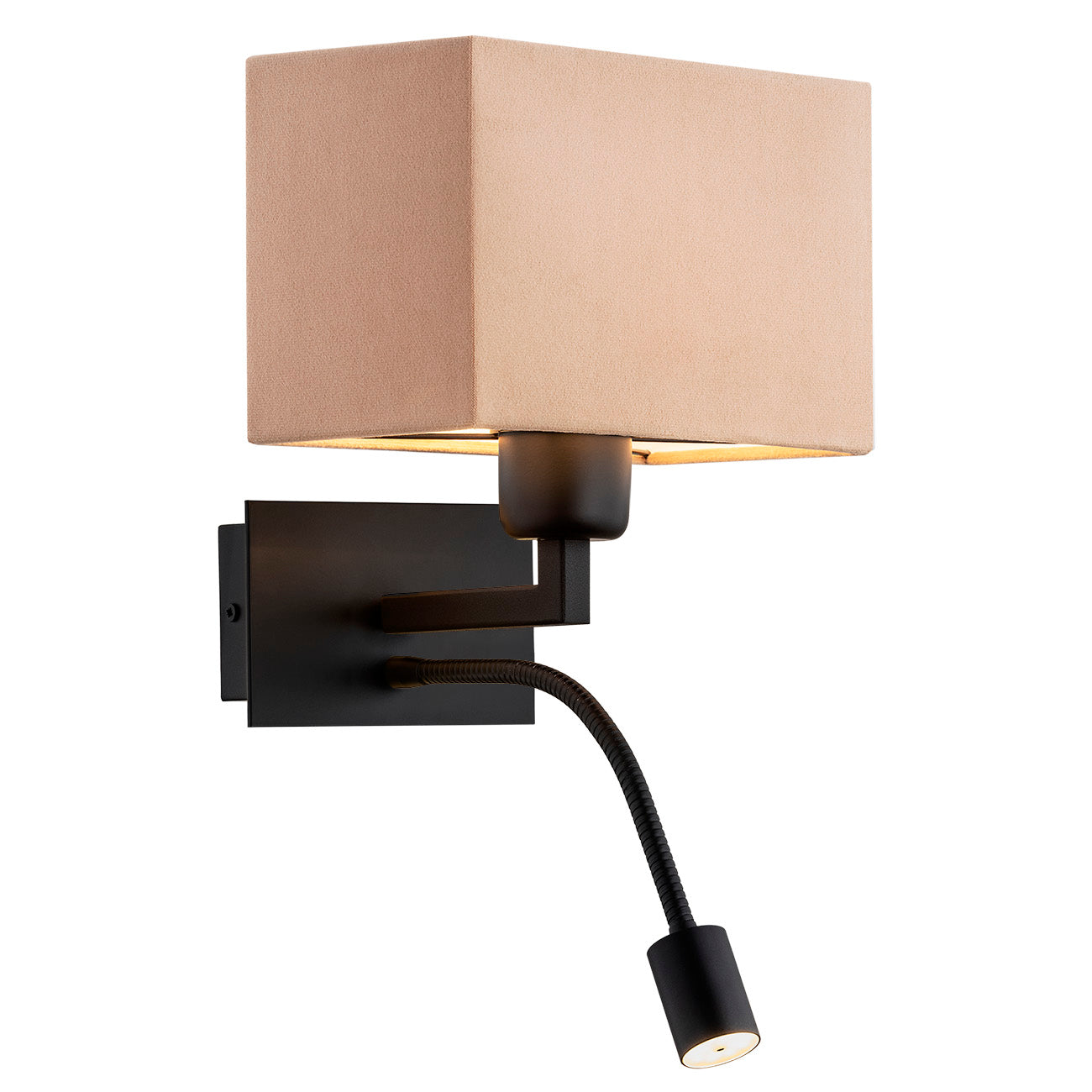 Bill wandlamp Beige-zwart