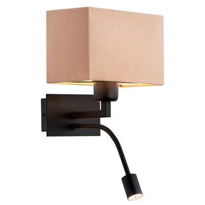Bill wandlamp Beige-zwart