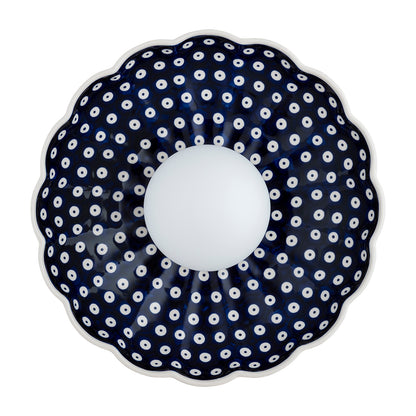 Boll wandlamp Kobalt dessin Schelp