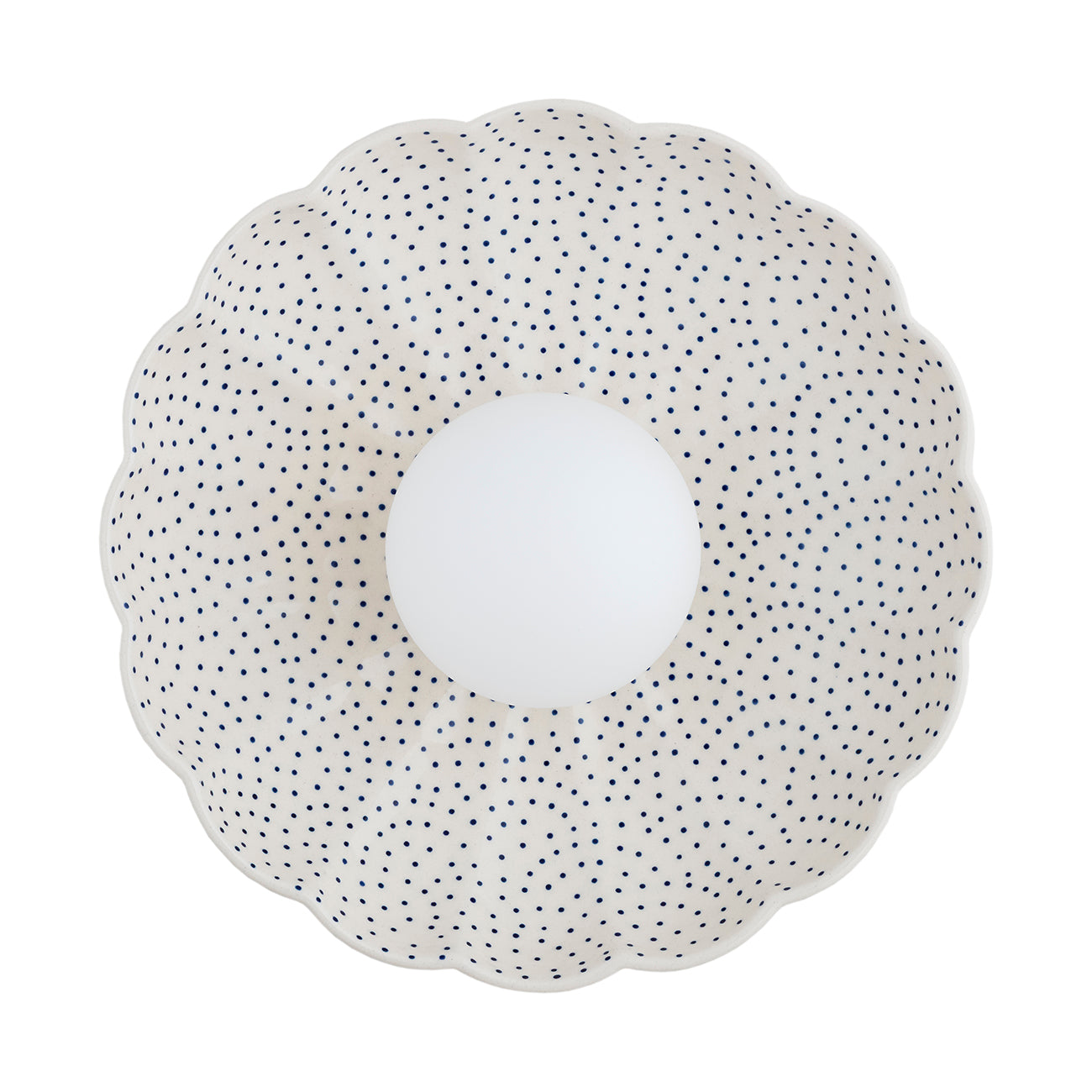 Boll wandlamp Crème dessin Schelp