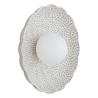Boll wandlamp Crème dessin Schelp