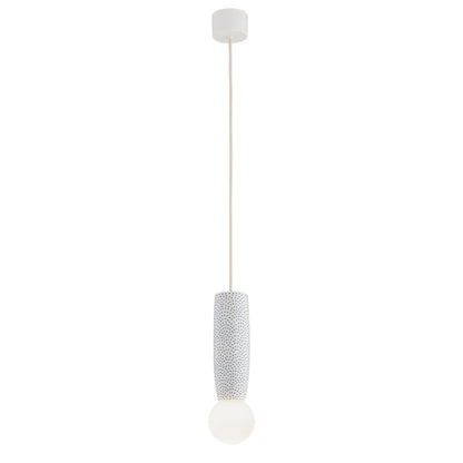 Boll hanglamp Crème-kobalt Klein