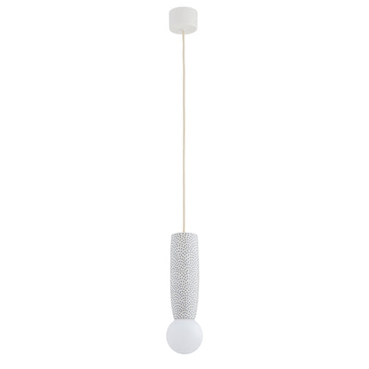 Boll hanglamp Crème-kobalt Klein