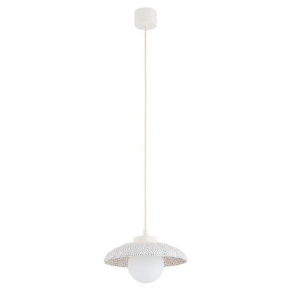 Boll hanglamp Crème-kobalt Middel