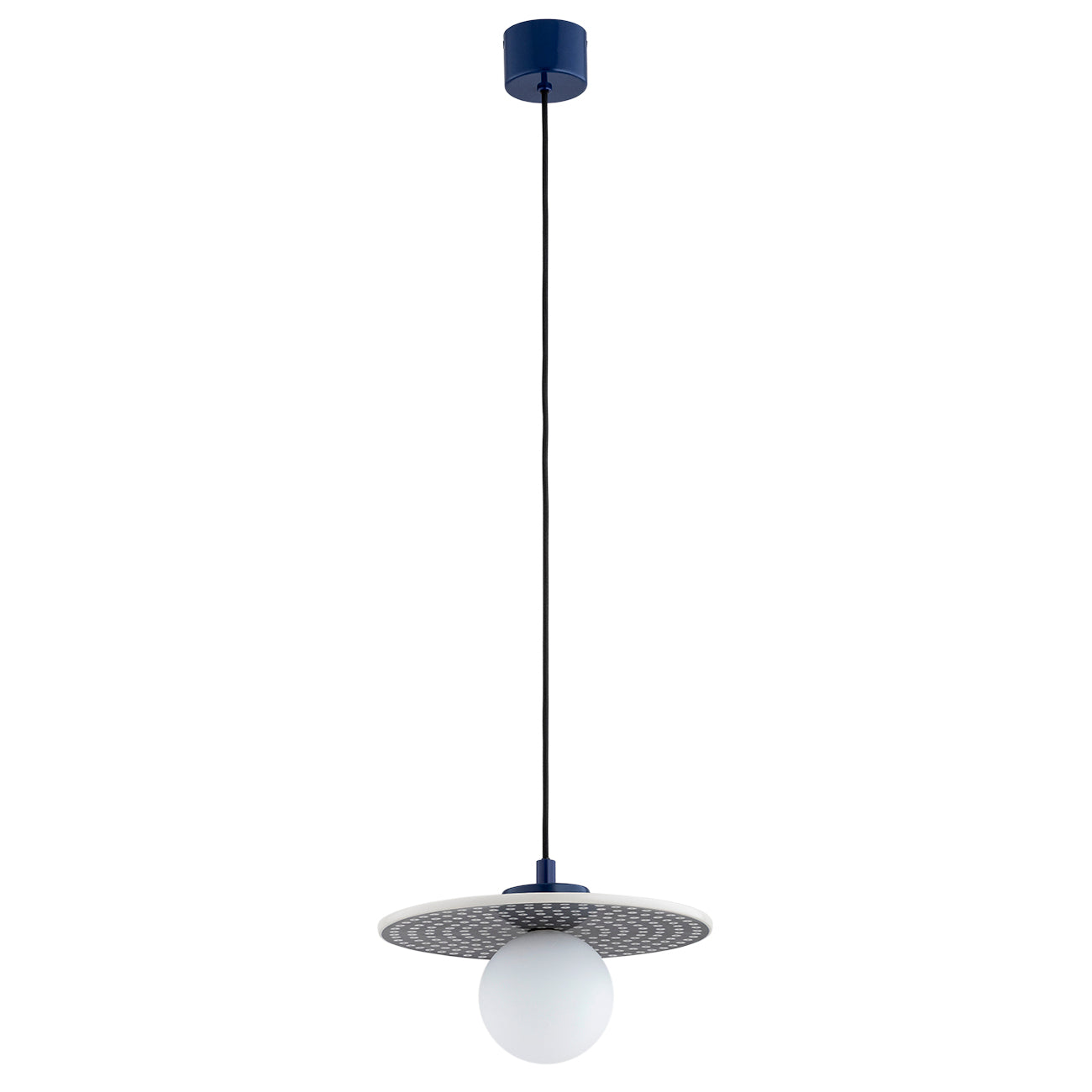 Boll hanglamp Kobalt-wit Groot