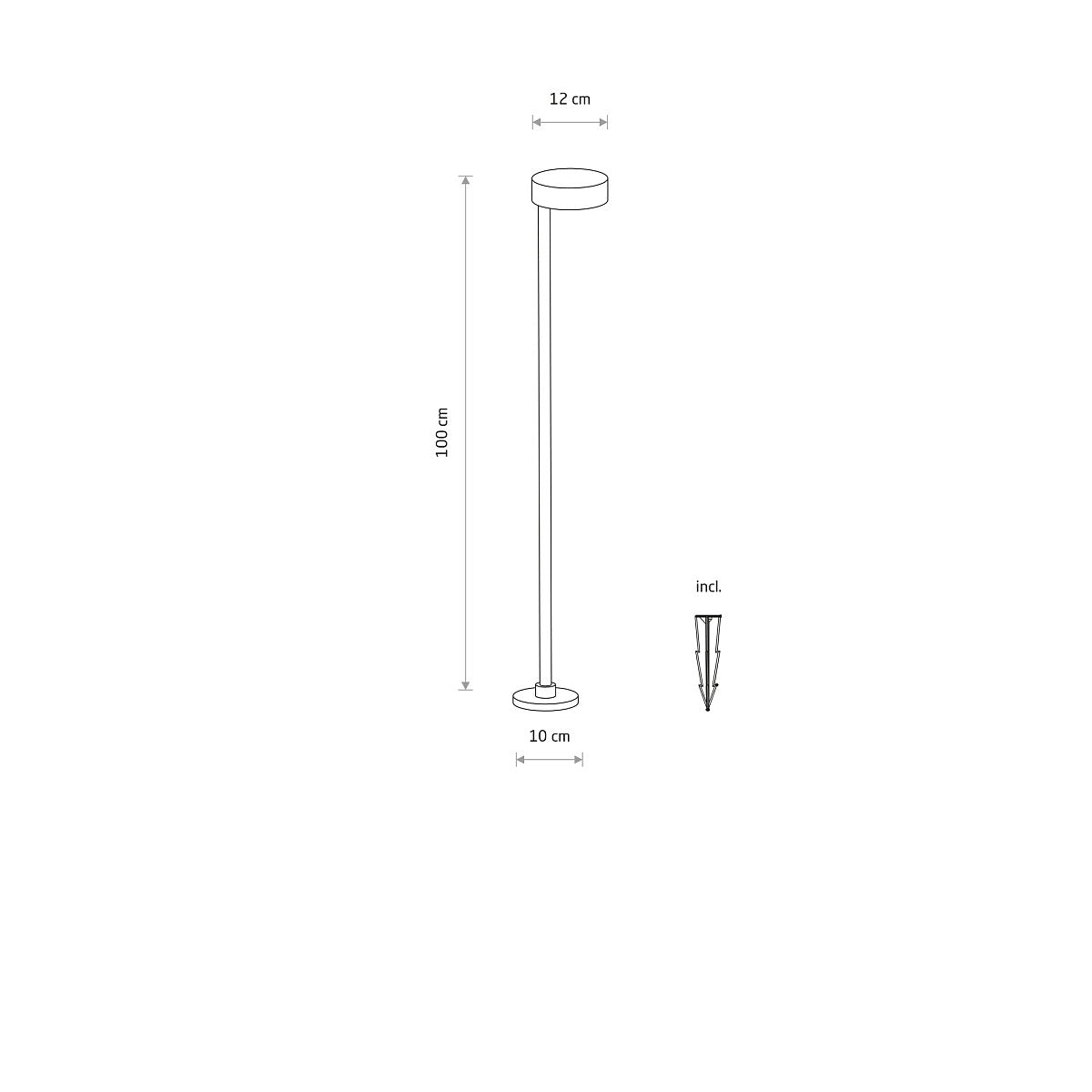 BeamRise 100 – LED Vloerlamp (Buiten & Binnen)