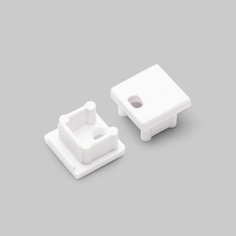End cap Smart 10mm wit met kabelopening