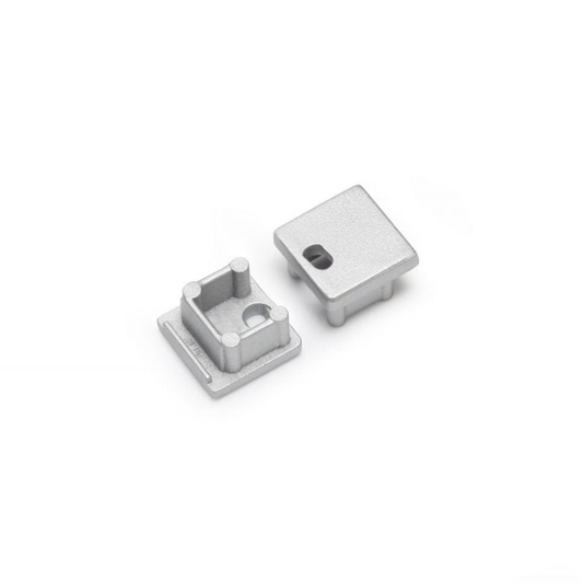 End cap Smart 10mm zilver met kabelopening
