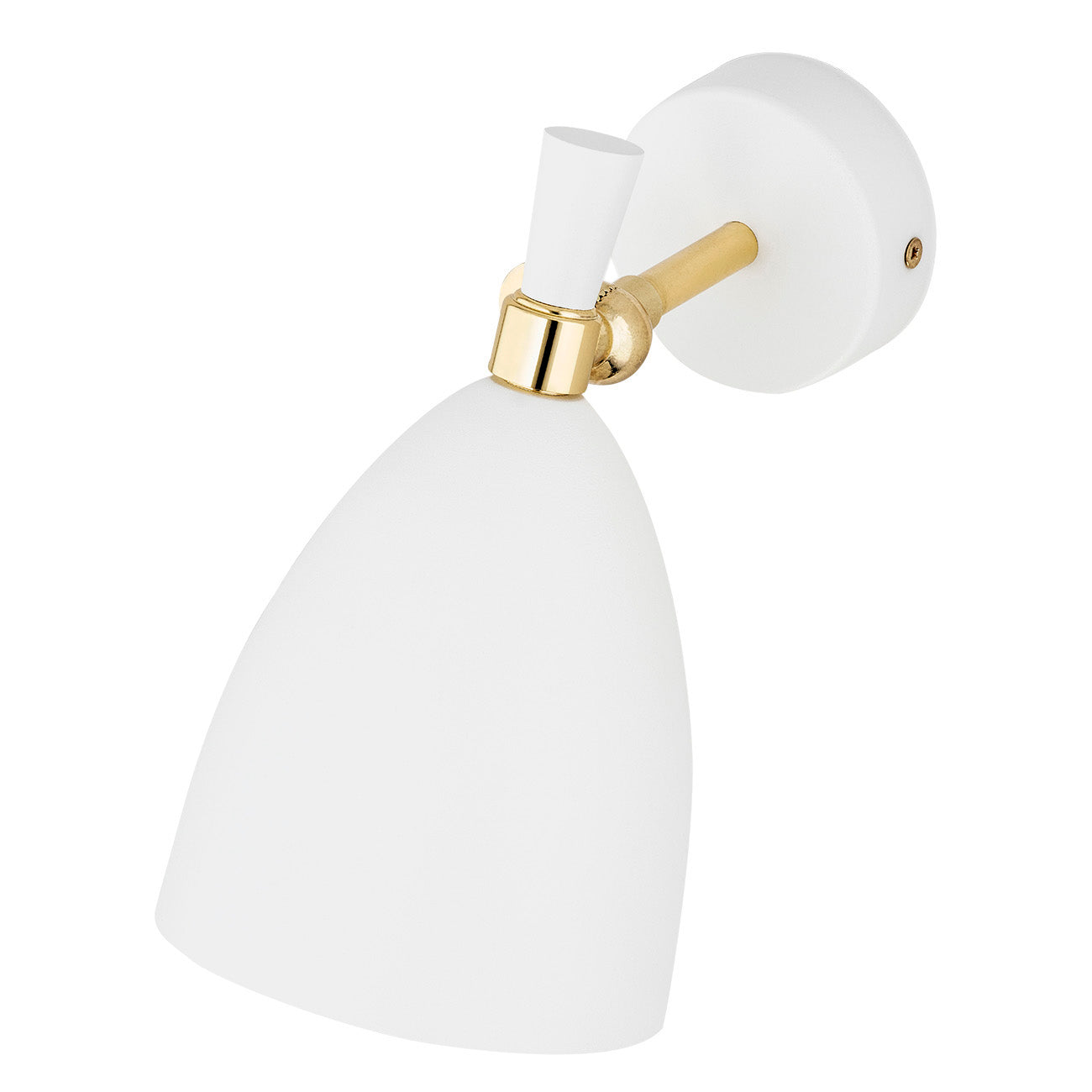 Charlotte wandlamp Wit-messing