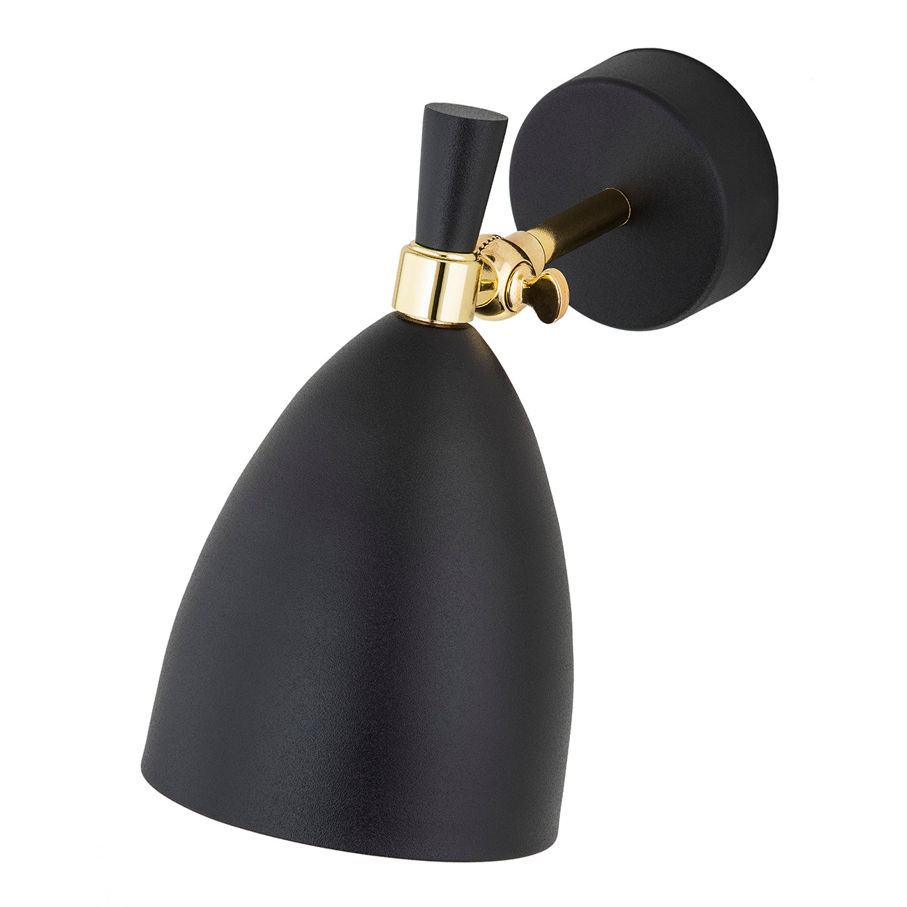 Charlotte wandlamp Zwart-messing