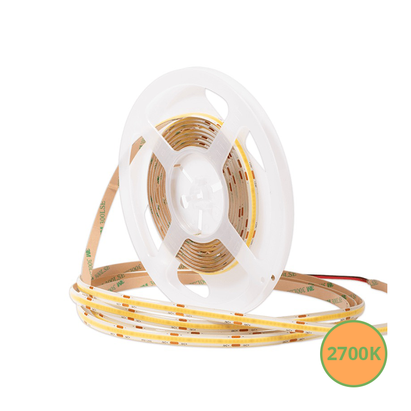 COBIVO waterdichte COB LED strip IP65 10W 2700K warm wit