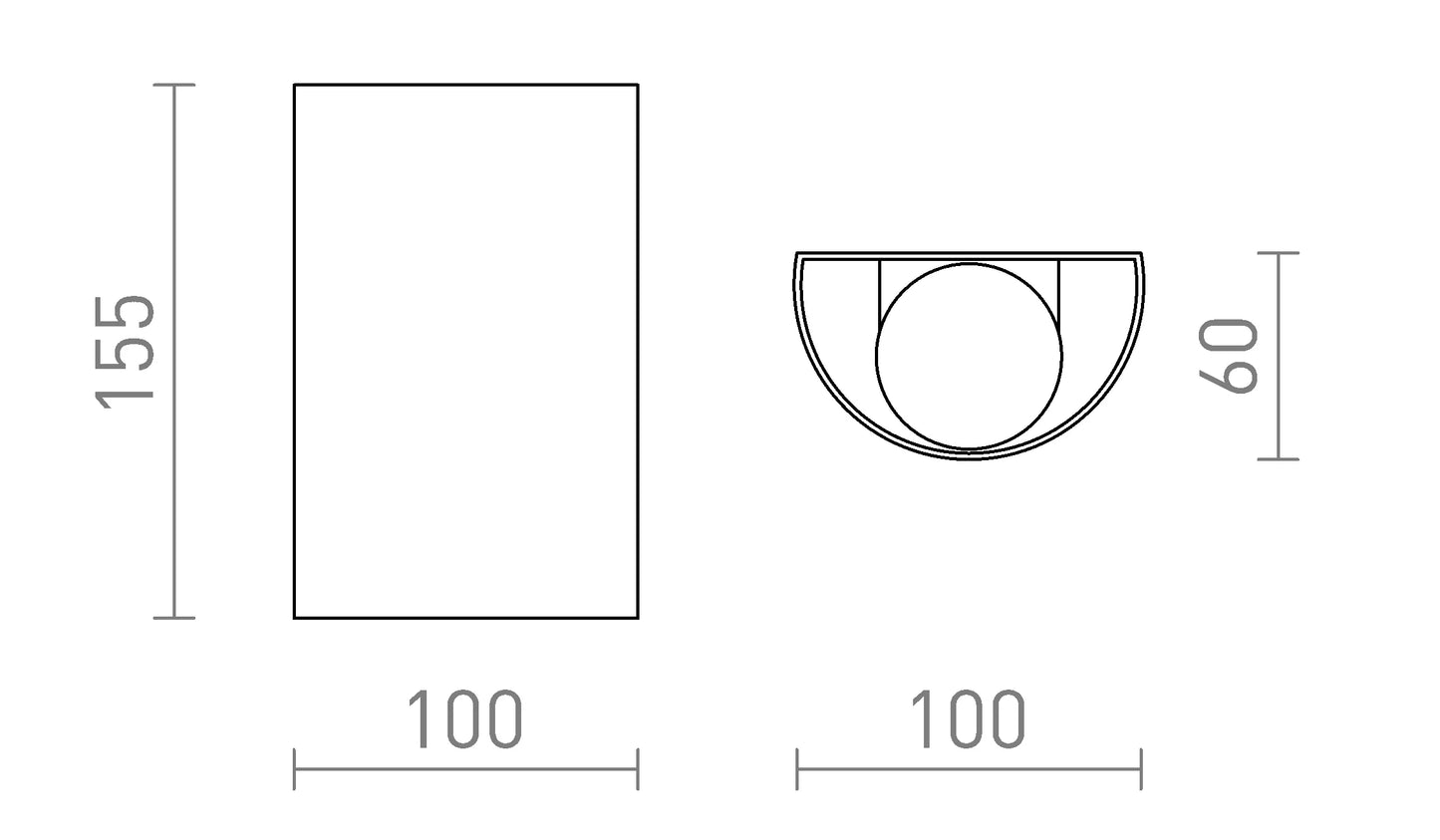 Caprivano | round up/down wall light | 2× GU10