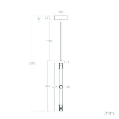 Cylindo | cylindrical LED pendant light | 3 W aluminum 4000 K