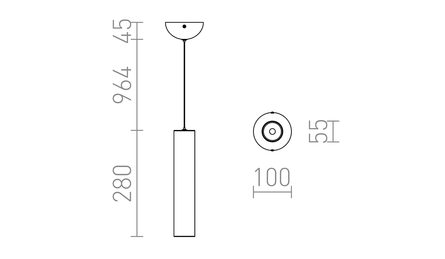 Cylintra 28 – LED Hanglamp