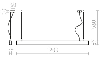 Cylintra Beam 120 – LED Lineaire Hanglamp