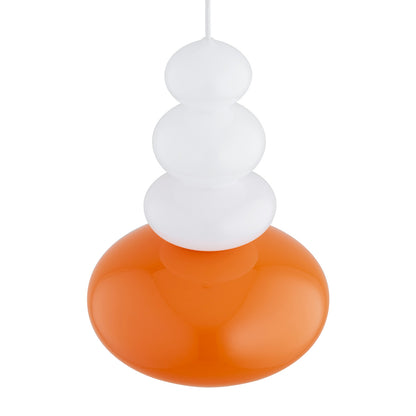 Diego hanglamp Opaalwit-oranje