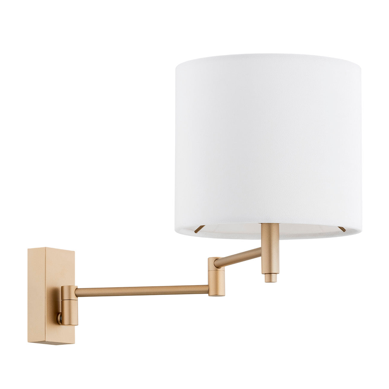 Dolce wandlamp Met arm Wit-goud
