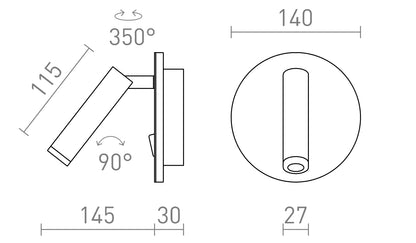 Dual Beam 14 – Wandlamp