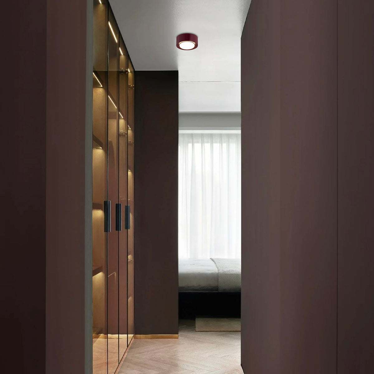 Elora plafondlamp Bordeaux