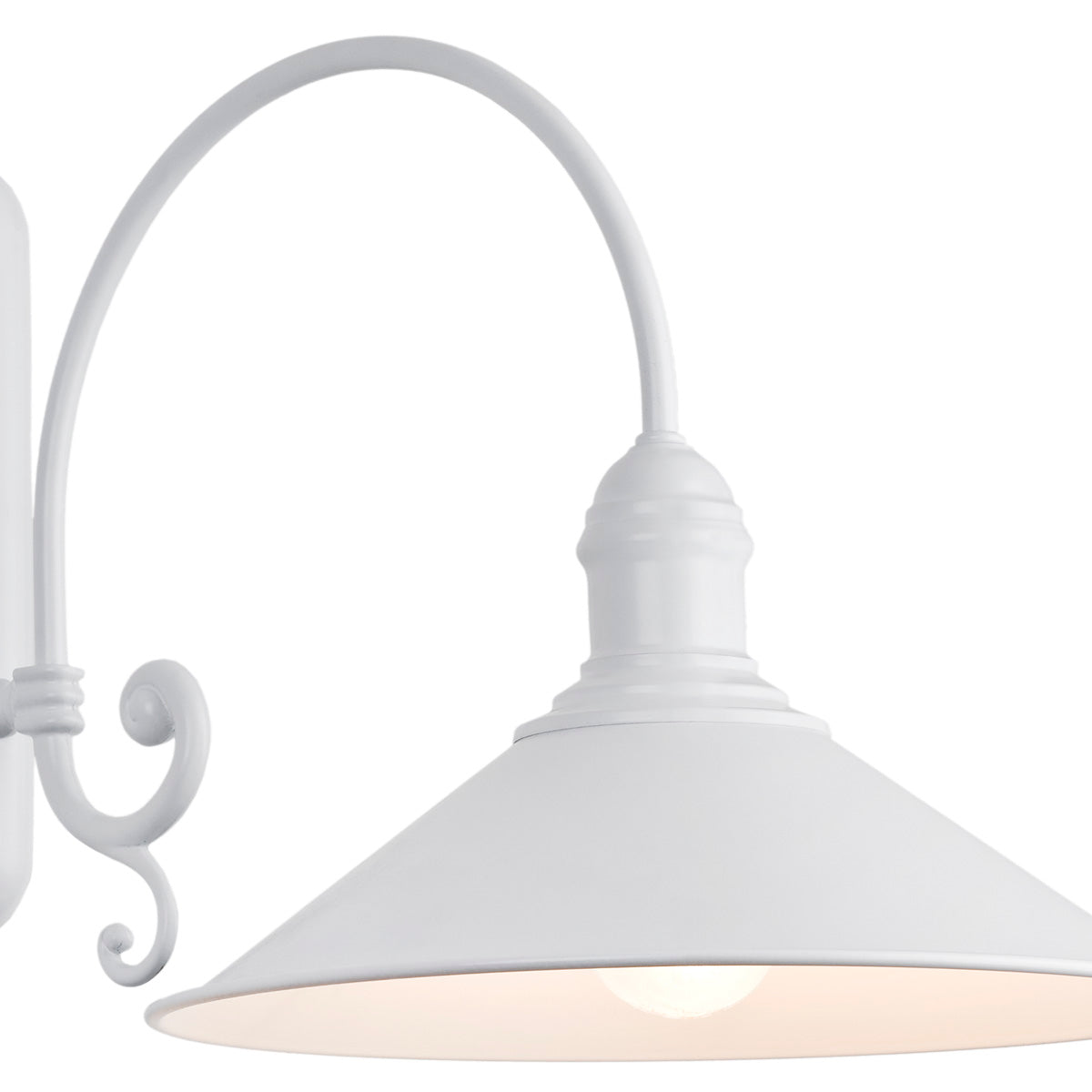 Erba wandlamp Mat wit
