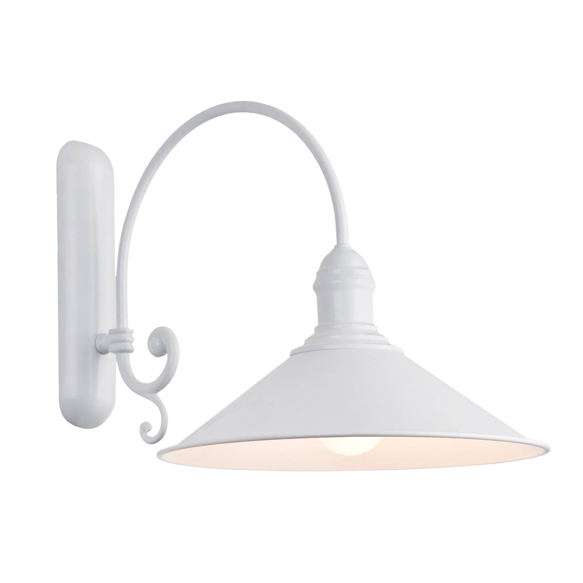 Erba witte wandlamp sfeerfoto