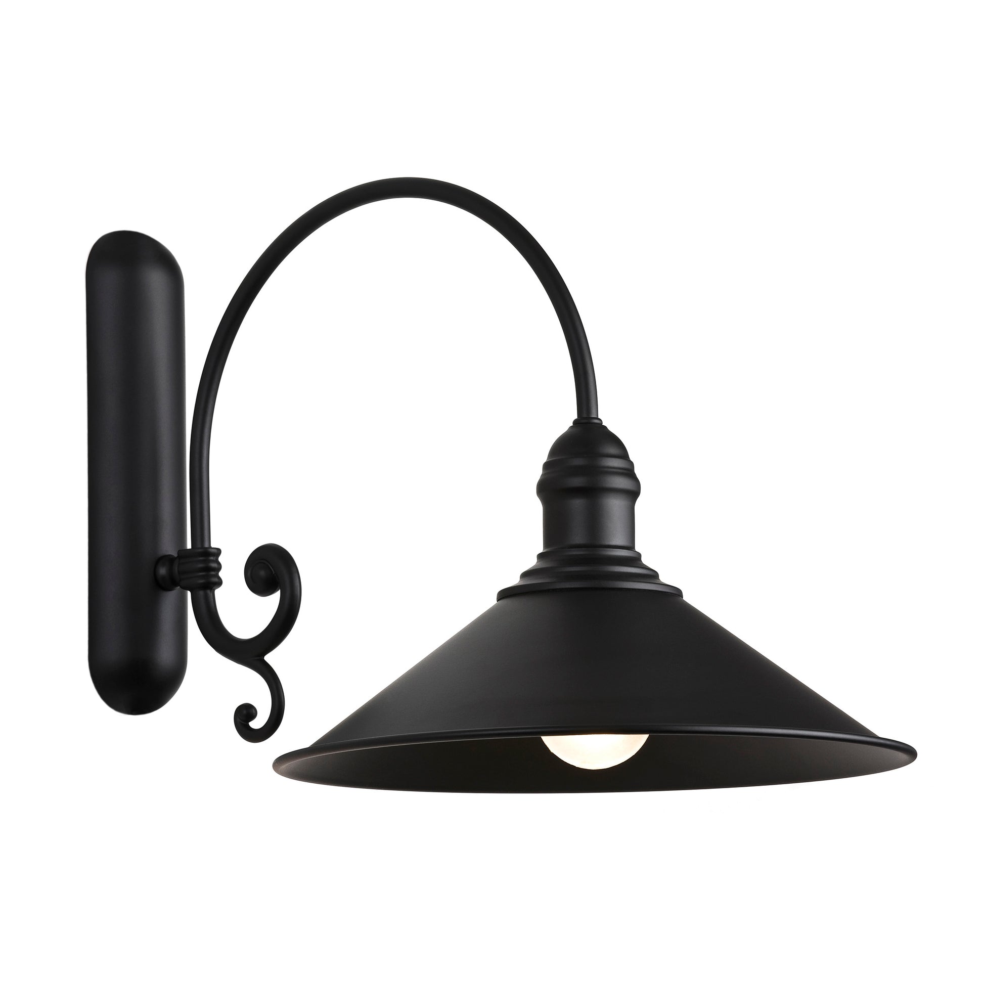 Erba zwarte wandlamp sfeerfoto