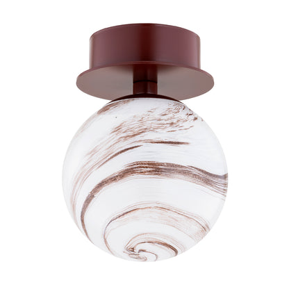 Fabio wandlamp Marmer-chocoladebruin