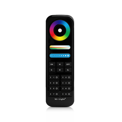 Mi-Light Afstandsbediening 8 Groepen RGB+CCT Zwart (FUT089-B)