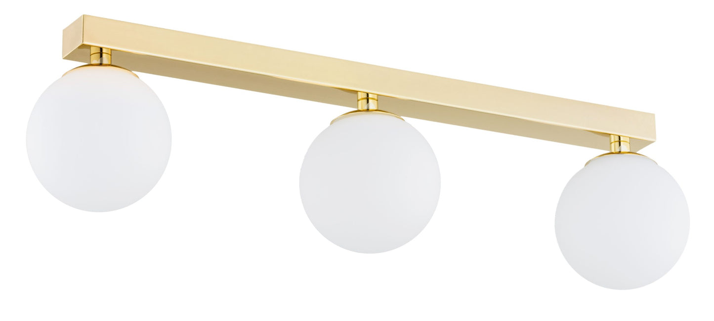 Flavio 3-lichts balk messing plafondlamp