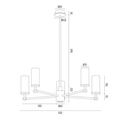 Hampton technische tekening