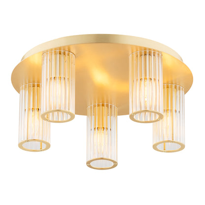 Hampton plafondlamp Geborsteld messing