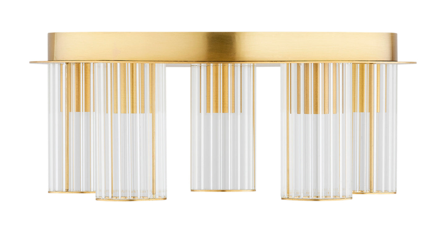 Hampton plafondlamp Geborsteld messing