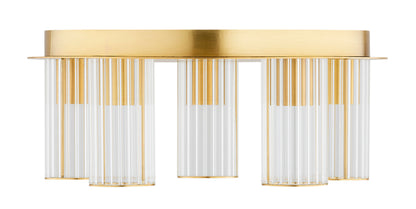 Hampton plafondlamp Geborsteld messing