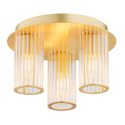 Hampton plafondlamp Geborsteld messing