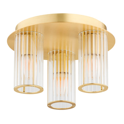 Hampton plafondlamp Geborsteld messing