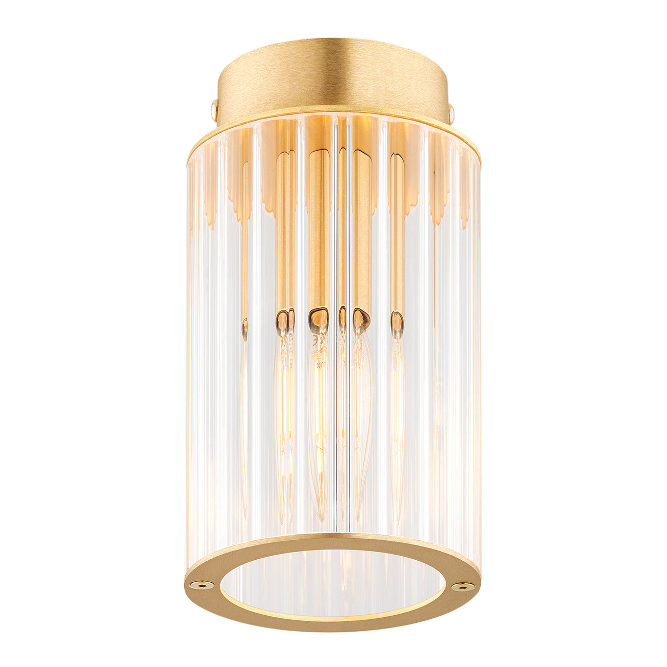 Hampton plafondlamp Geborsteld messing