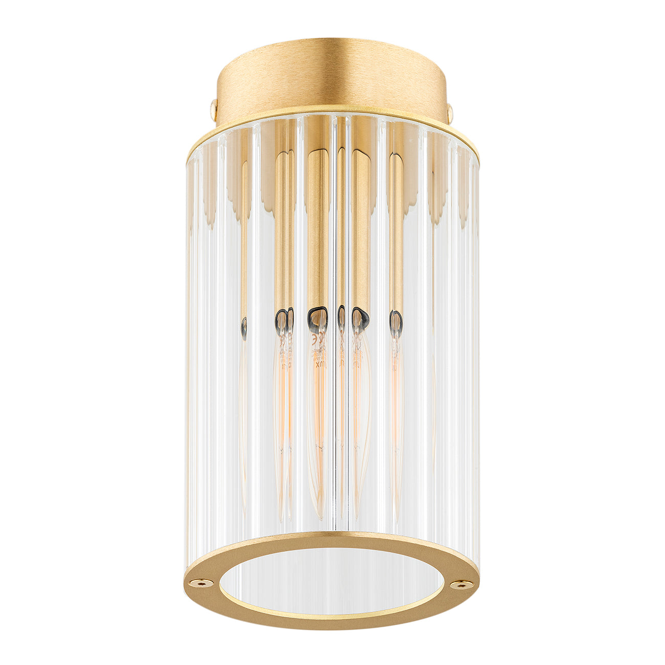 Hampton plafondlamp Geborsteld messing