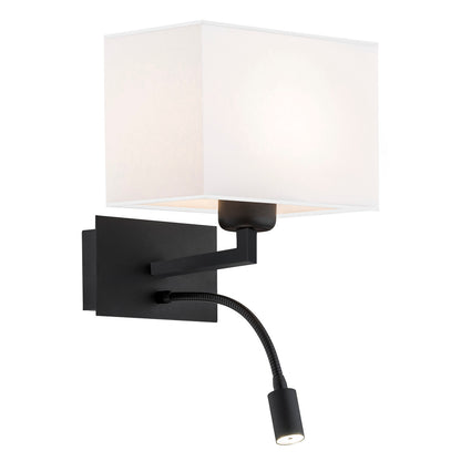 Hilary wandlamp Wit-zwart