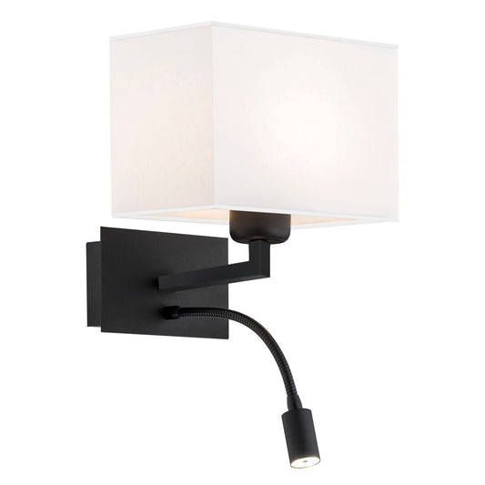 Hilary wandlamp Wit-zwart