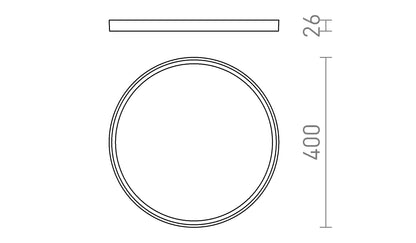Halo Plate 40 Plafondlamp