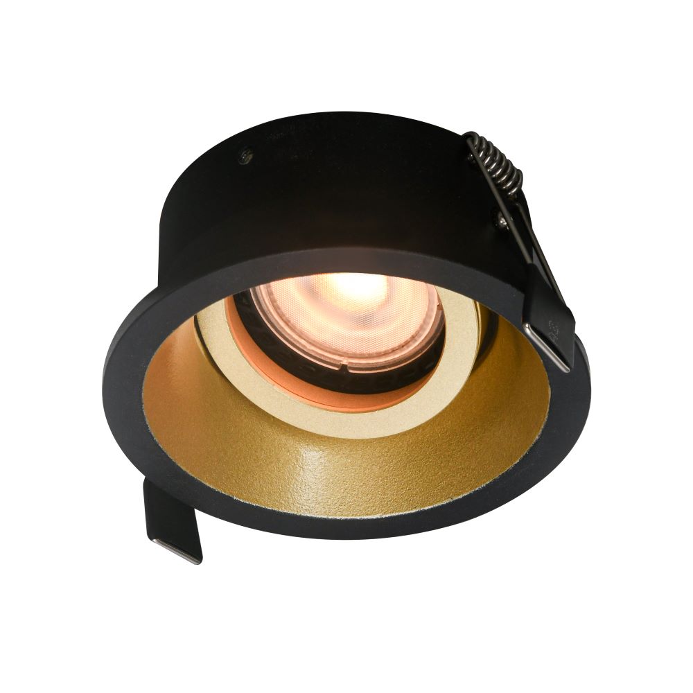 Inbouwspot ROURA - zwart-goud