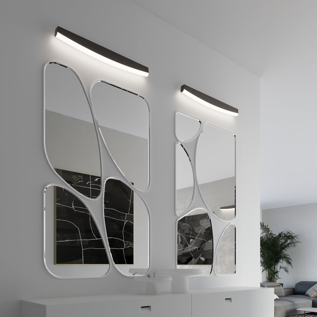 Jorvik Edge Black LED Wall Lamp