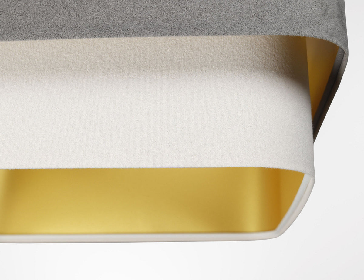 Kwadro Duo Velours hanglamp