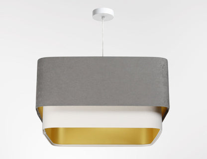 Kwadro Duo Velours hanglamp
