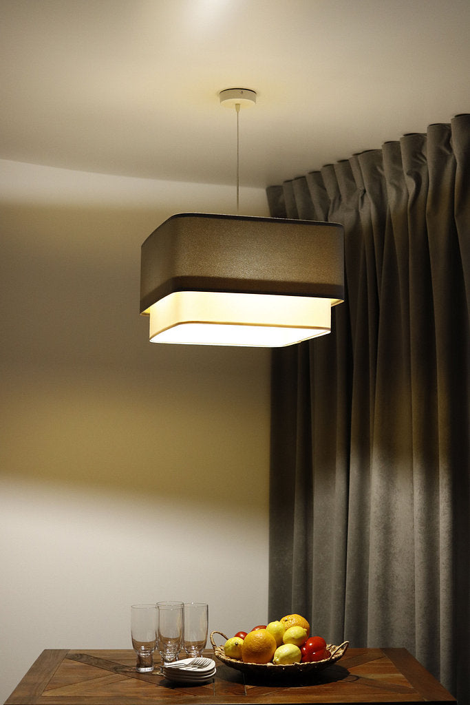 Kwadro Duo Velours hanglamp